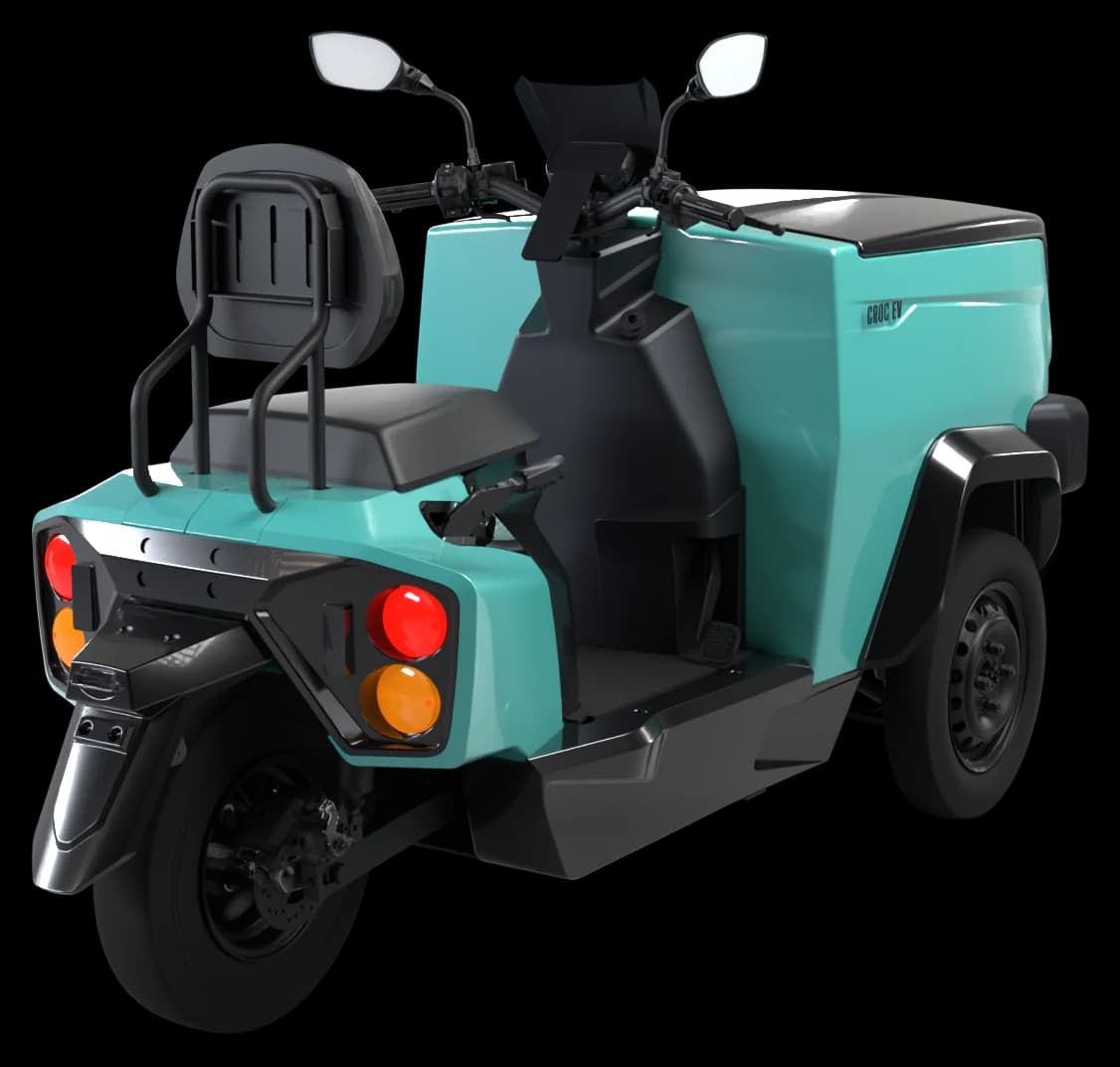 CROC EV from the rear, render of the production CAD